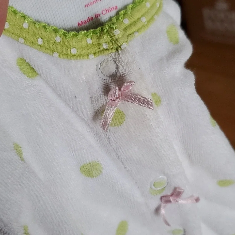 4‎ Piece Girls Animal Love- Cat footie, 2 Cheetah onesies, Monkey Jumper 6M